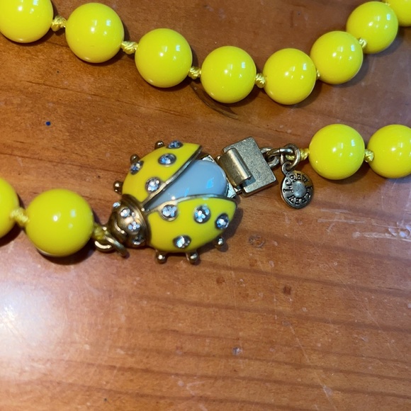 JCrew yellow beaded necklaces (2) with ladybug clasp - Picture 2 of 12